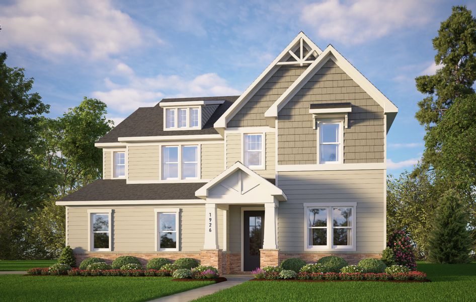 Representative exterior photo of a completed home built from the The Hampton by RobuckHomes in Stonewall, Hillsborough, NC (Image 31).