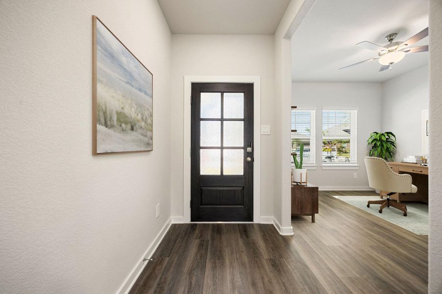 Walking into this gorgeous home, this space showcases soaring high ceilings, beautiful open spaces and fluid floor plan, custom paint for a cooling feel, and stunning vinyl plank flooring. This home is absolutely beautiful! *Virtually Staged Walking into this gorgeous home, this space showcases soaring high ceilings, beautiful open spaces and fluid floor plan, custom paint for a cooling feel, and stunning vinyl plank flooring. This home is absolutely beautiful! *Virtually Staged