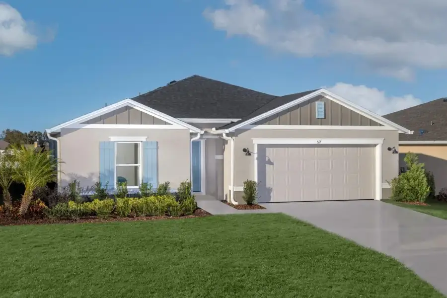 Representative exterior photo of a completed home built from the 1989 by KB Home in Sheeler Park I, Apopka, FL (Image 12). Representative exterior photo of a completed home built from the 1989 by KB Home in Sheeler Park I, Apopka, FL (Image 12).