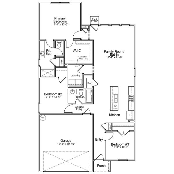 2D floor plan layout for the Howard - Genesis Value Collection by Mungo Homes in Six Oaks, Summerville, SC (Image 3).