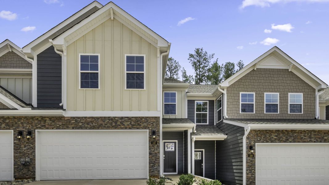 Front exterior of a new home in Lybrook Village, Advance, NC, highlighting curb appeal (Image 1). Front exterior of a new home in Lybrook Village, Advance, NC, highlighting curb appeal (Image 1).