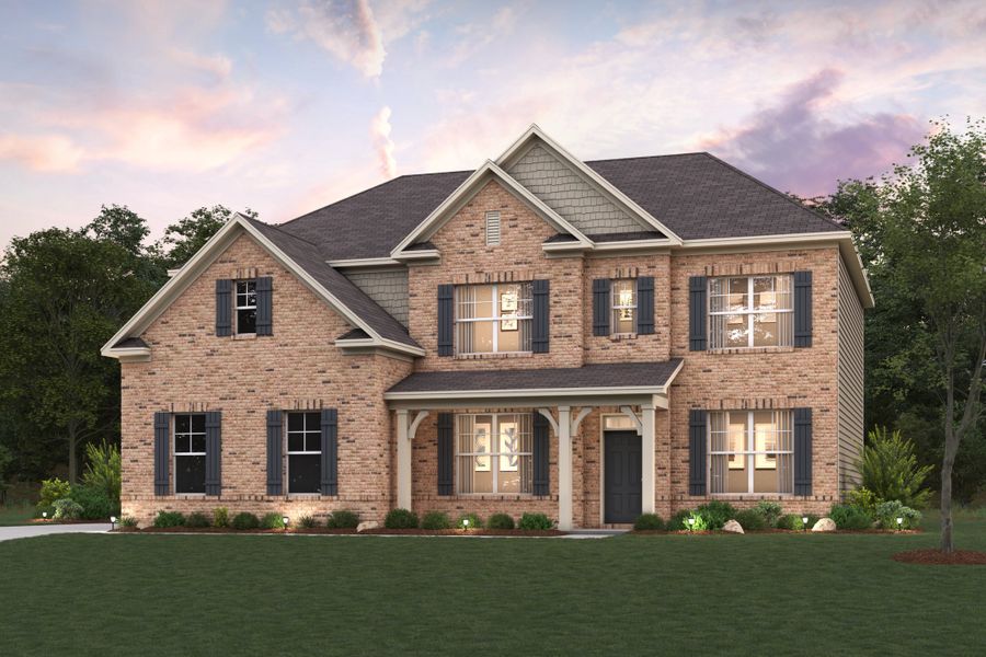 A large brick house.