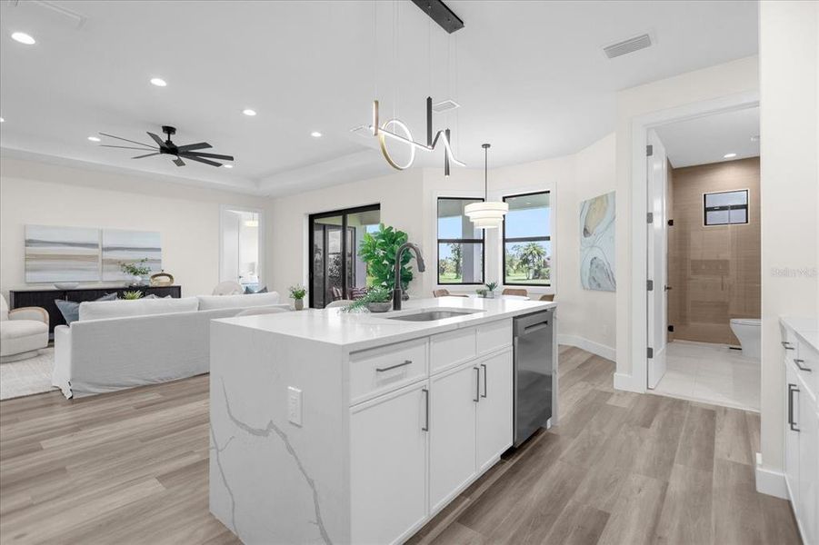 Furnished interior view inside a new home in , Rotonda West (Image 12).