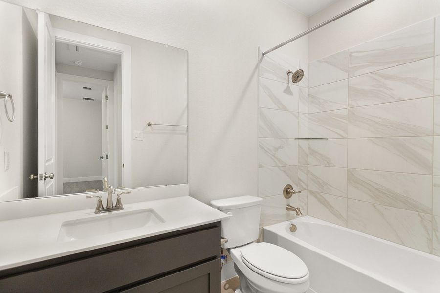 Furnished interior view inside a new home in Highland Village, Georgetown (Image 49). Furnished interior view inside a new home in Highland Village, Georgetown (Image 49).