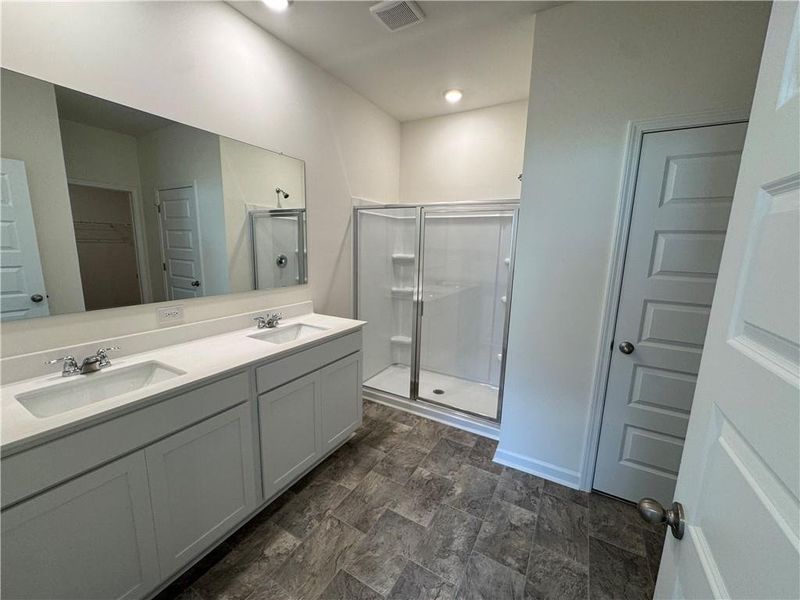 Furnished interior view inside a new home in Oakchase at Hampton, Hampton (Image 10).