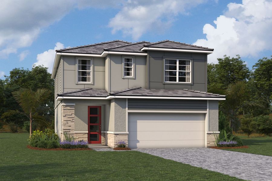 Representative exterior photo of a completed home built from the Blue Spring by Mattamy Homes in Summerlit, Naples, FL (Image 5).