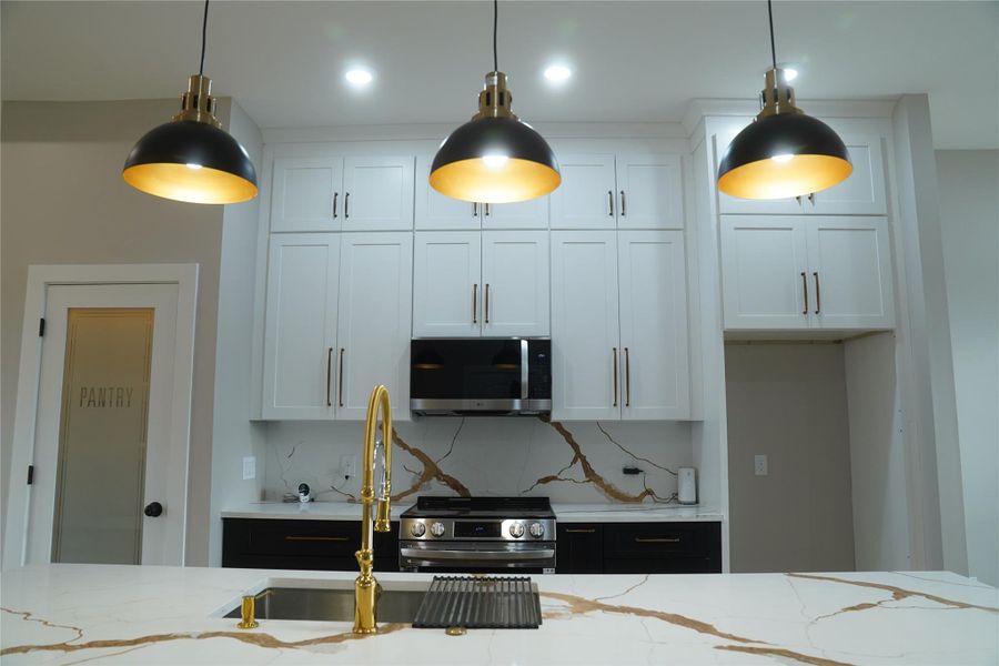 Close-up of interior finishes inside a home in , Houston (Image 32).