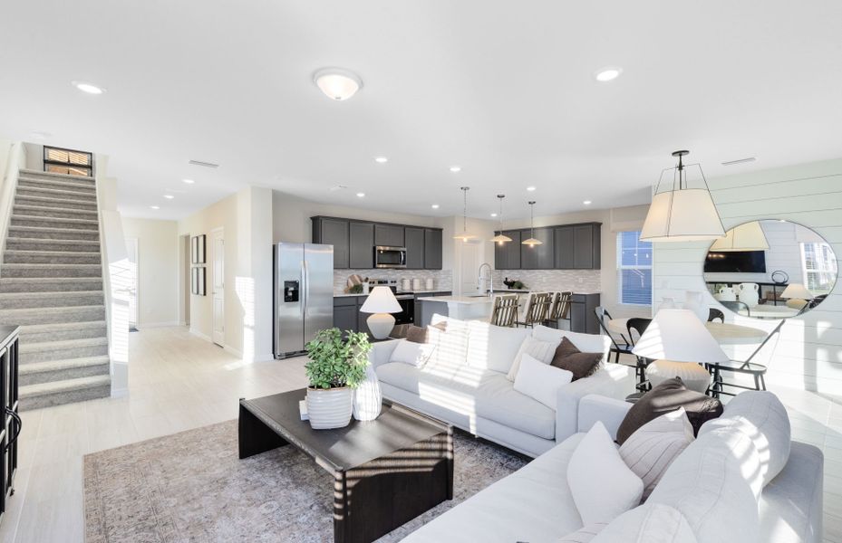 Representative furnished interior of a home built from the Mabel II by Pulte Homes in EverBe, Orlando (Image 17).