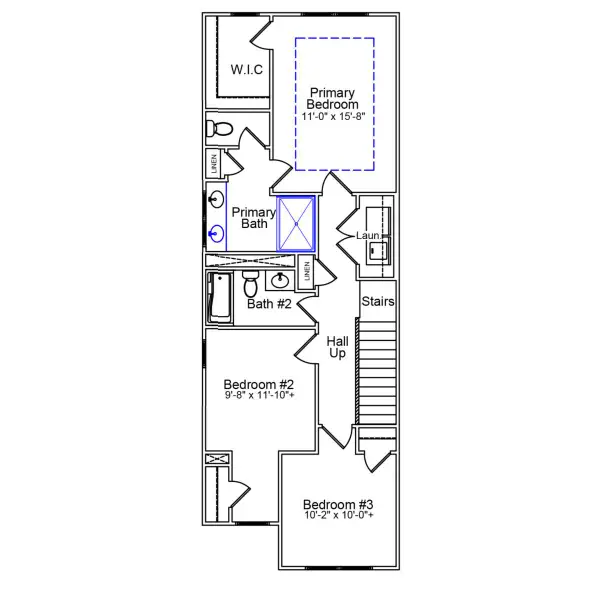 2D floor plan layout of this home in Lakeview Village, Charlotte, NC (Image 3).