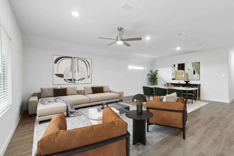 Open Floor Plan in the Oscar home plan by Trophy Signature Homes – REPRESENTATIVE PHOTO Open Floor Plan in the Oscar home plan by Trophy Signature Homes – REPRESENTATIVE PHOTO