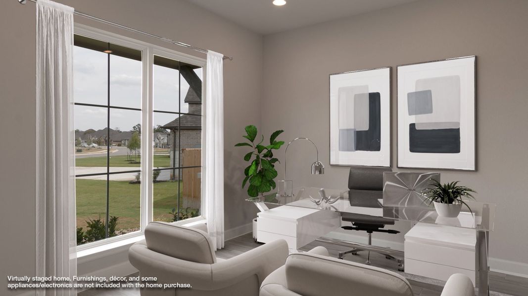 Furnished interior view inside a new home in Parkside on the River West, Georgetown (Image 6).