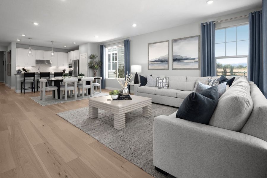 Furnished interior in a model home at The Nest Reserve at Canyon Creek in Erie (Image 8).