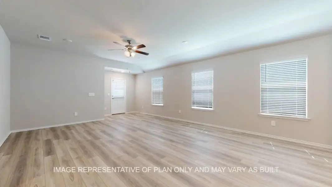 Representative unfurnished interior of a home built from the Seabrook by D.R. Horton in Wildwood Estates, Nolanville (Image 15).