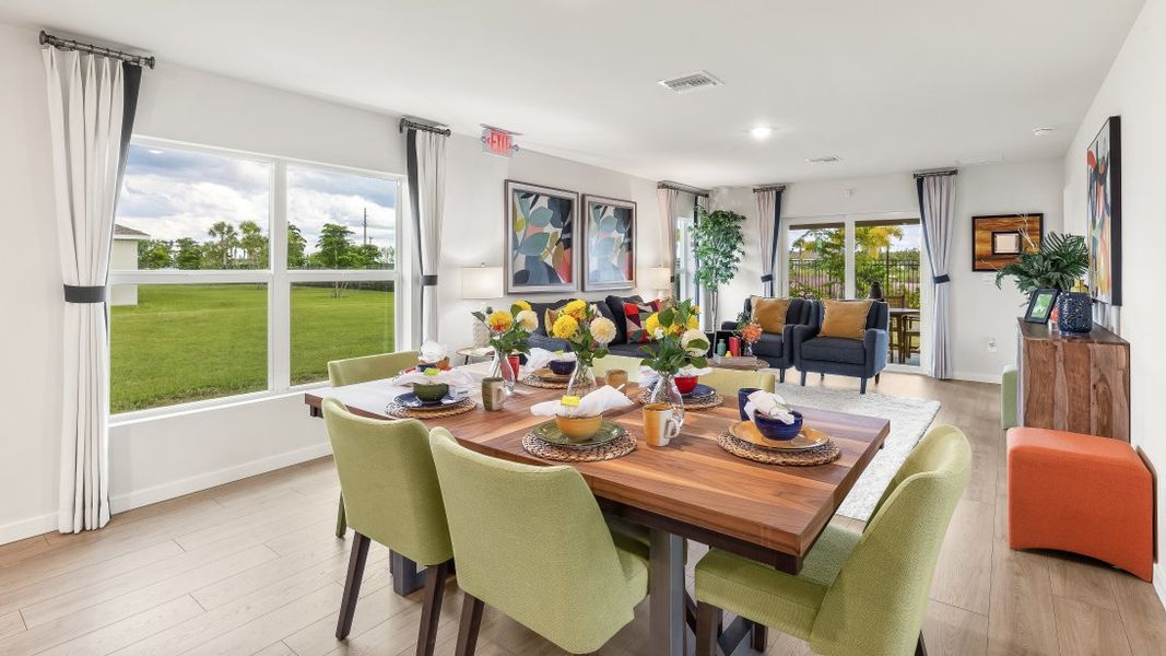 Furnished interior view inside a new home in Coral Bay - Express & Tradition, North Fort Myers (Image 10).