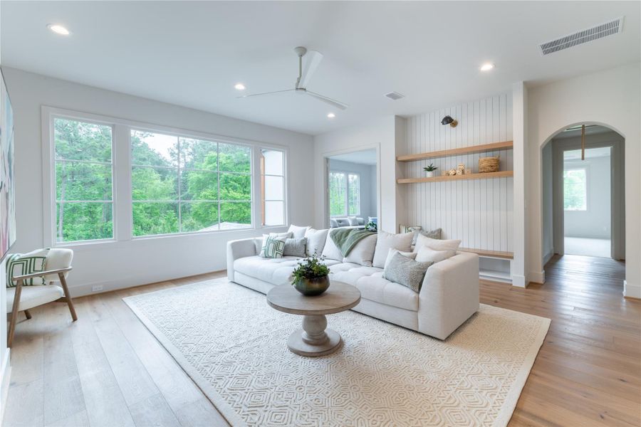 Furnished interior view inside a new home in , Spring (Image 25).