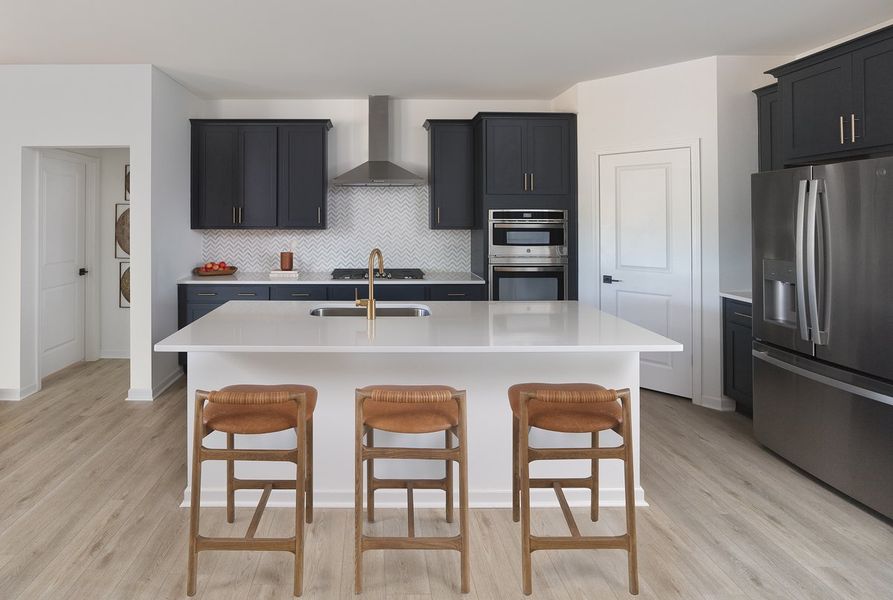 Furnished interior in a model home at Rowland's Grant in Fuquay Varina (Image 14).