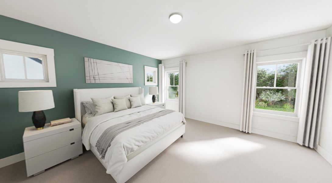 Representative furnished interior of a home built from the Happy by Garman Homes in Golden Gate, High Point (Image 6).