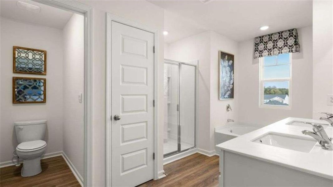 Furnished interior view inside a new home in Poplar Preserve, Newnan (Image 23).