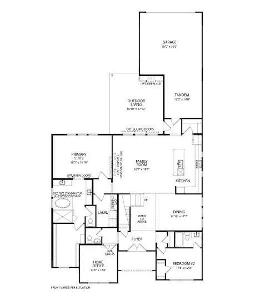 2D floor plan layout of this home in Austin Point Showcase, Richmond, TX (Image 5). 2D floor plan layout of this home in Austin Point Showcase, Richmond, TX (Image 5).