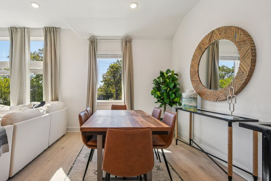 Furnished interior view inside a new home in Koenig Townhomes, Austin (Image 6).