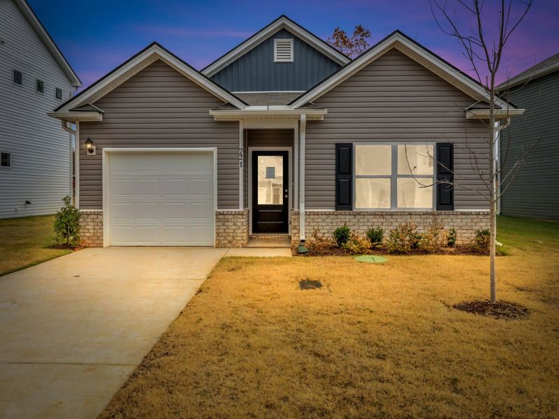 Front exterior of a new home in Cantigny Park, Clarksville, TN, highlighting curb appeal (Image 17).
