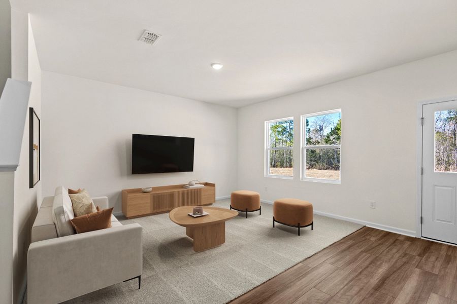 Representative furnished interior of a home built from the Highland by Starlight Homes in Sutton Farms, San Antonio (Image 5).