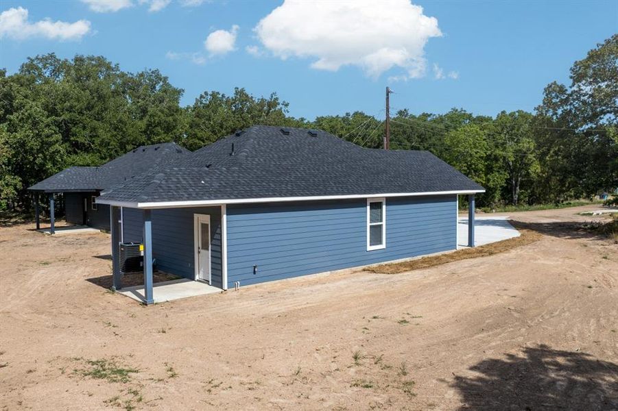 Exterior details and patio area of a home in , Malakoff (Image 3). Exterior details and patio area of a home in , Malakoff (Image 3).