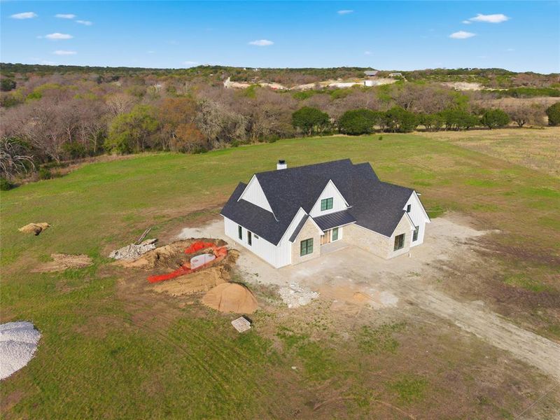 View from above of property