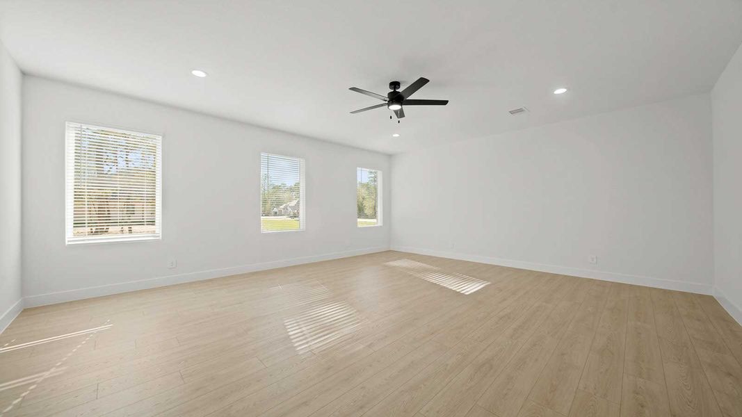 Representative unfurnished interior of a home built from the Galway by D.R. Horton in Butlers Bend Estates, Pinehurst (Image 67). Representative unfurnished interior of a home built from the Galway by D.R. Horton in Butlers Bend Estates, Pinehurst (Image 67).