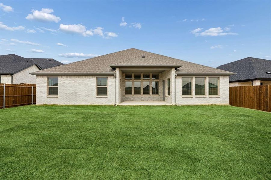 Covered Patio in the Gilmour II home plan by Trophy Signature Homes – REPRESENTATIVE PHOTO