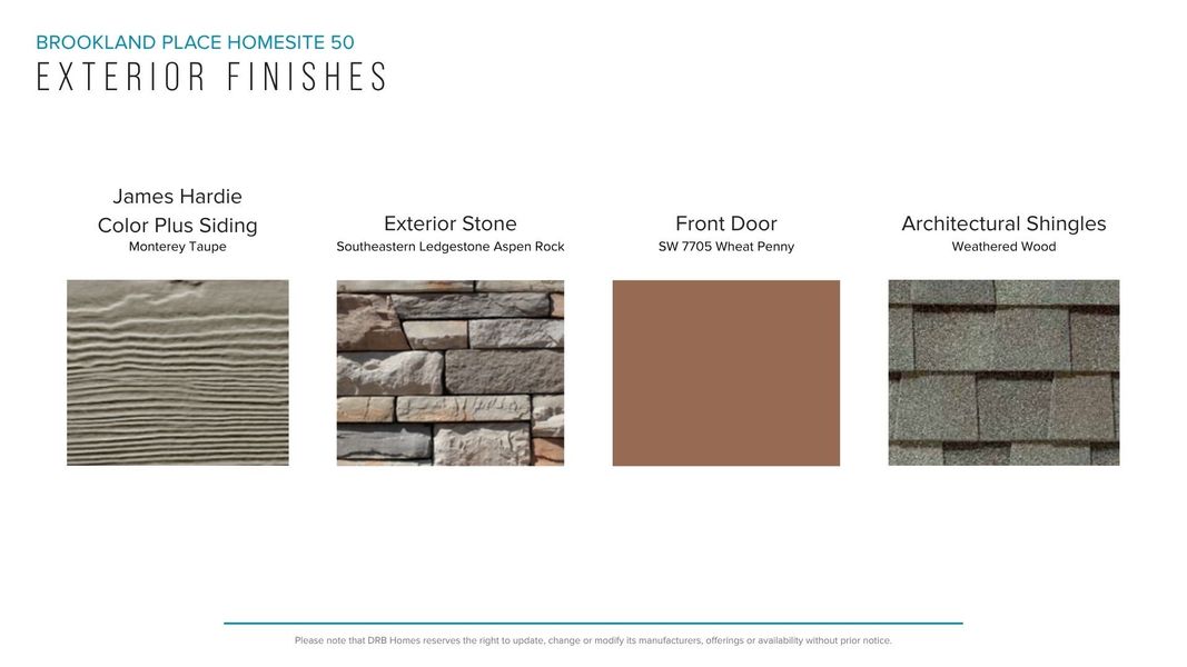 Sample of building materials used in homes in Brookland Place, Hendersonville (Image 21).