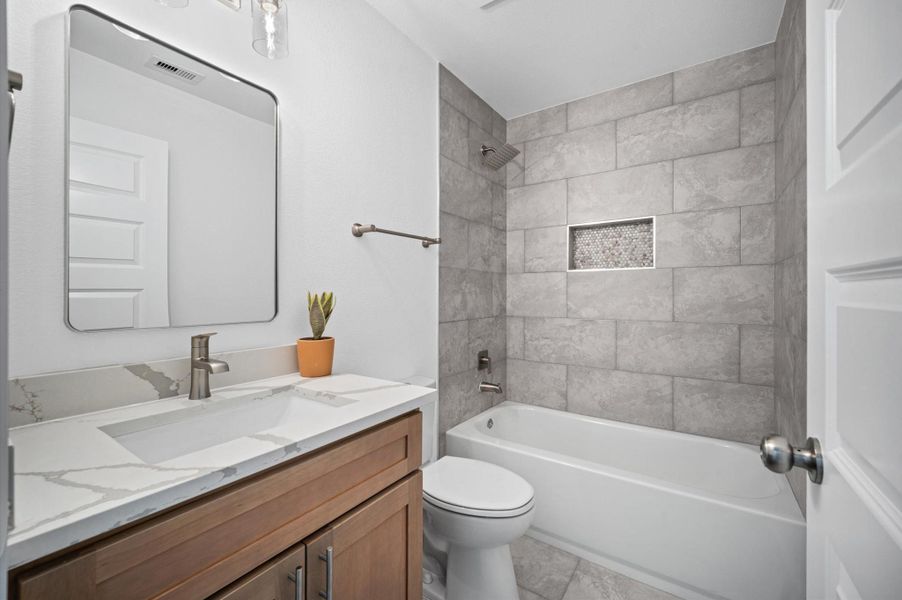 Furnished interior view inside a new home in , Willis (Image 28).