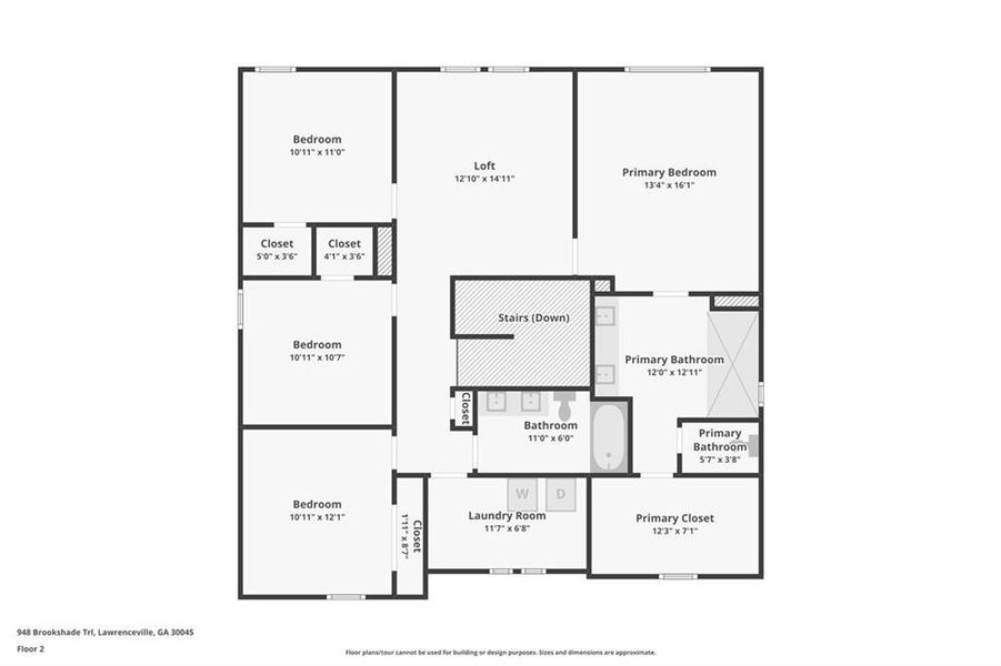 2D floor plan layout of this home in Martin Springs - Estate Series, Lawrenceville, GA (Image 6). 2D floor plan layout of this home in Martin Springs - Estate Series, Lawrenceville, GA (Image 6).