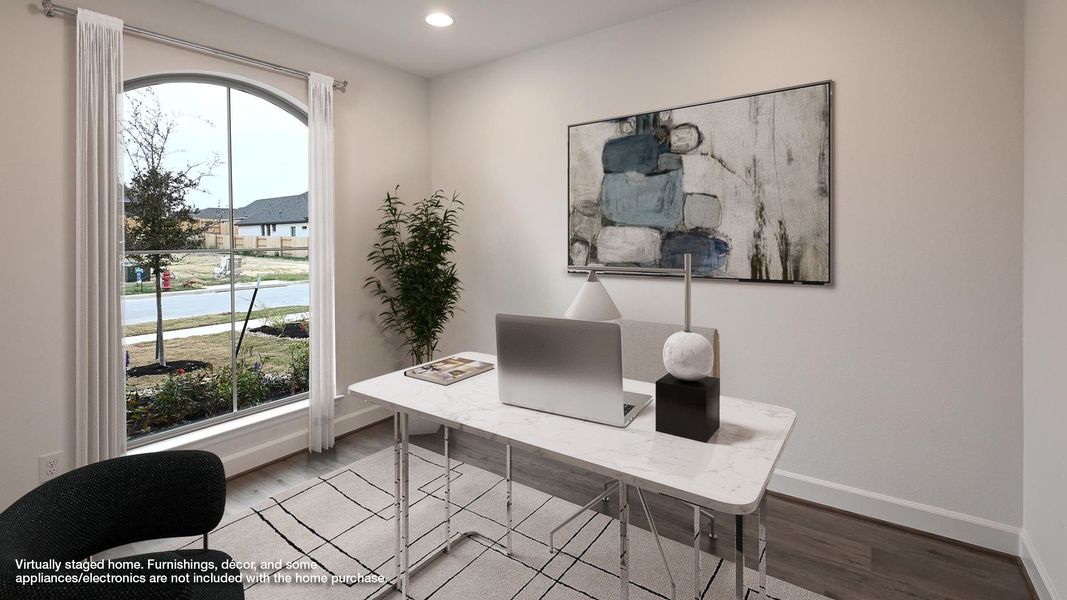 Furnished interior view inside a new home in Crosswinds, Kyle (Image 8).