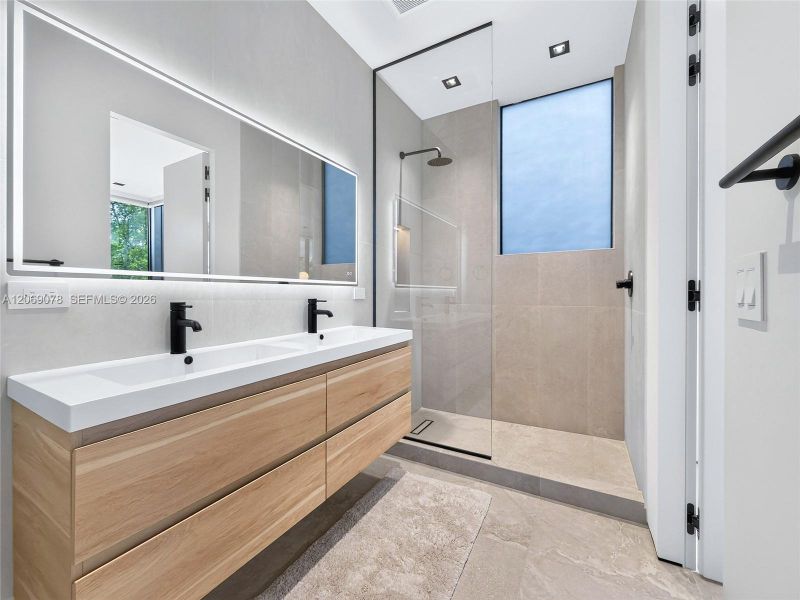 Furnished interior view inside a new home in , Miami (Image 9).