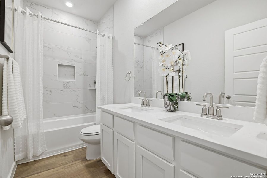 Furnished interior view inside a new home in Highland Ridge, New Braunfels (Image 13).