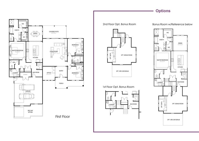 2D floor plan layout of this home in Charleston County Homes, Charleston, SC (Image 3).