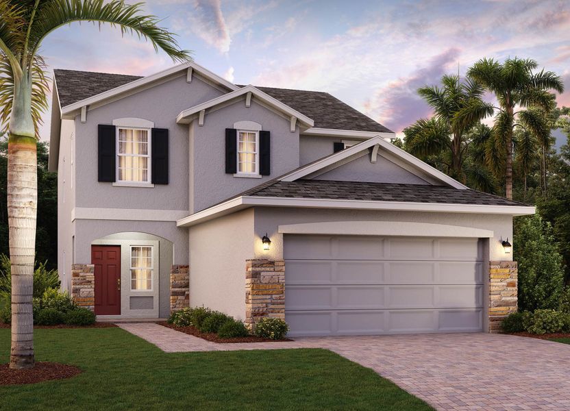 Destin | Elevation 3 with optional stone | Landsea Homes Florida