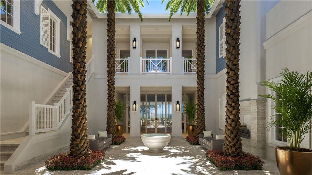 After entering the front entrance, you enter into this impressive courtyard.