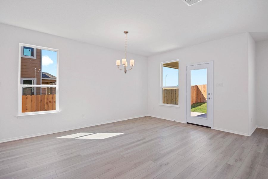 Spacious, unfurnished interior of a new home in Salerno - Classic Collection, Round Rock (Image 10). Spacious, unfurnished interior of a new home in Salerno - Classic Collection, Round Rock (Image 10).