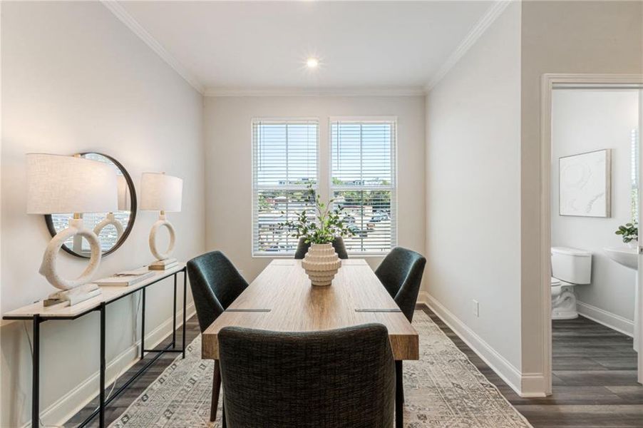 Furnished interior view inside a new home in , Atlanta (Image 14).