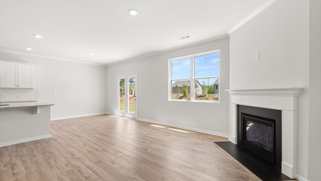 Representative unfurnished interior of a home built from the Hayden by D.R. Horton in Parkside at Carter Grove, Cartersville (Image 16).