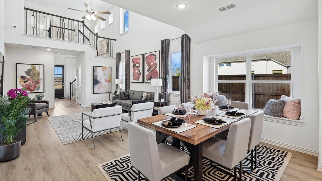 Representative furnished interior of a home built from the Meridian by Brightland Homes in Walden Pond, Forney (Image 12). Representative furnished interior of a home built from the Meridian by Brightland Homes in Walden Pond, Forney (Image 12).