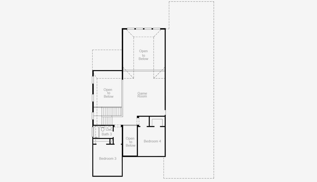 2D floor plan layout of this home in Pecan Square, Northlake, TX (Image 3).