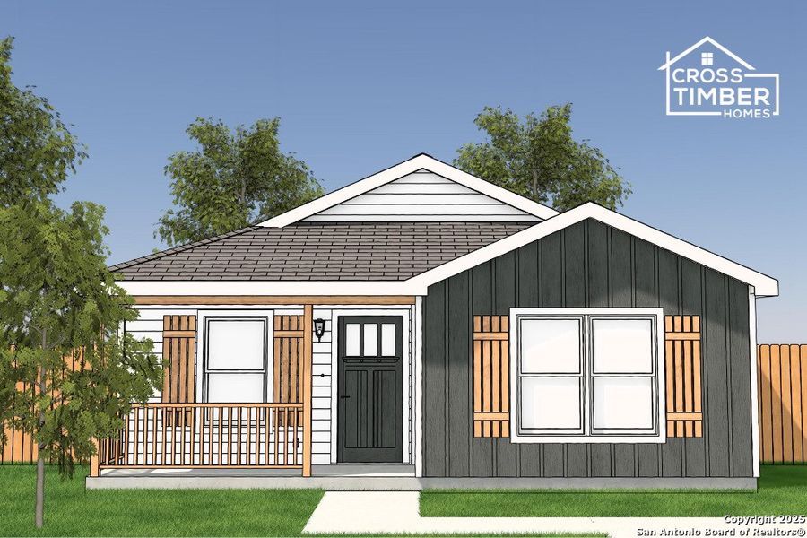 Front exterior of a new home in , San Antonio, TX, highlighting curb appeal (Image 1). Front exterior of a new home in , San Antonio, TX, highlighting curb appeal (Image 1).