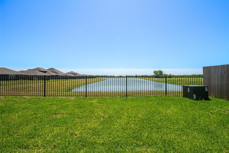 Private backyard, with lake view