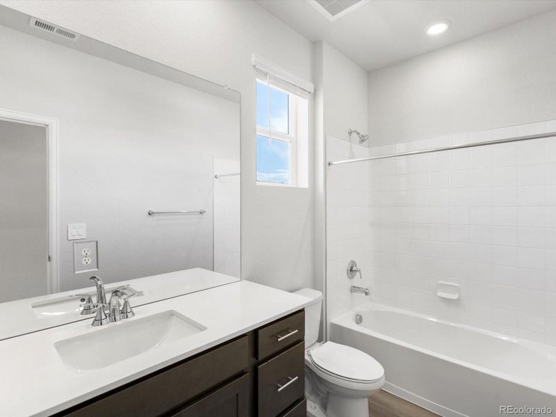 Furnished interior view inside a new home in Poudre Heights: The Alpine Collection, Windsor (Image 11).