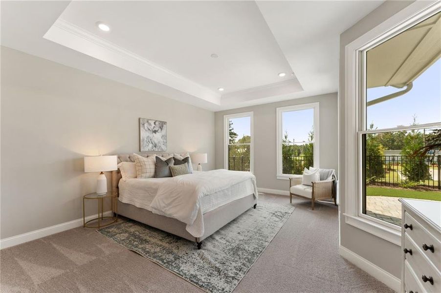 Furnished interior view inside a new home in The Courtyards of Franklin Goldmine, Cumming (Image 5).