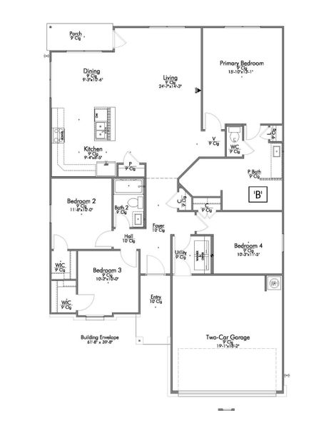 2D floor plan layout for the The 1651 by Stylecraft Builders in Arroyo Ranch, Seguin, TX (Image 3). 2D floor plan layout for the The 1651 by Stylecraft Builders in Arroyo Ranch, Seguin, TX (Image 3).