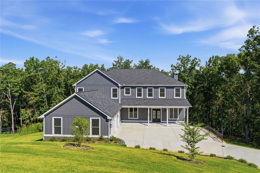 Front exterior of a new home in , Ball Ground, GA, highlighting curb appeal (Image 30).
